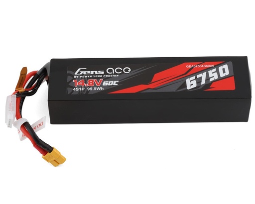 [GEA67504S60X6] Gens Ace 4S LiPo Battery 60C (14.8V/6750mAh)