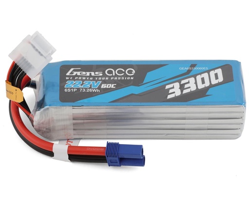 [GEA6S330060E5] Gens Ace 6S LiPo Battery 60C (22.2V/3300mAh)