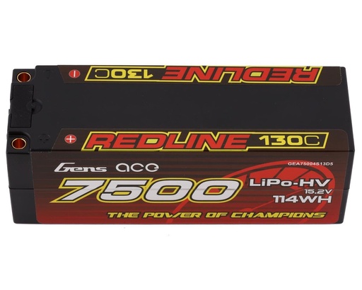 [GEA75004S13D5] Gens Ace 4s LiHV LiPo Battery 130C w/5mm Bullets & T-Style Adapter
