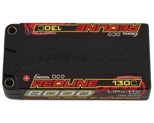 [GEA80001S13D5] Gens Ace Redline 1S LiHV LiPo LCG Battery 130C (3.8V/8000mAh)