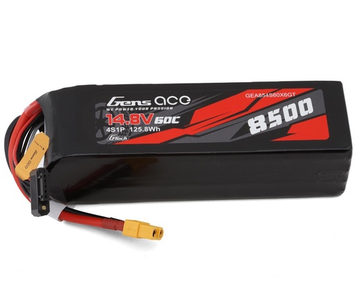 [GEA854S60X6GT] Gens Ace G-Tech Smart 4S LiPo Battery 60C (14.8V/8500mAh) w/XT60 Connector
