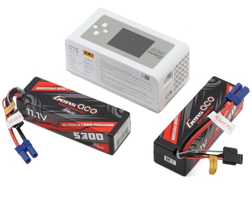 [GEAD300533S60GT] Gens Ace G-Tech Smart 3S Bundle w/Two 3S 60C EC5 LiPo Batteries