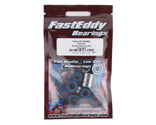 [TFE4383] FastEddy Tekno RC EB48SL Ceramic Rubber Sealed Bearing Kit