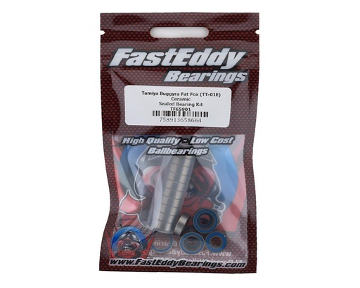 [TFE5901] FastEddy Tamiya Buggyra Fat Fox Ceramic Rubber Sealed Bearing Kit (TT-01E)
