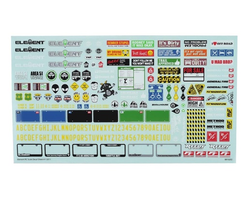 [ASC42148] Element RC Enduro Scale Decal Sheet