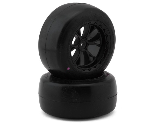 [XCE-0056.2] eXcelerate Super V Pre-Mounted Rear Drag Racing Tires (2) (Pink)