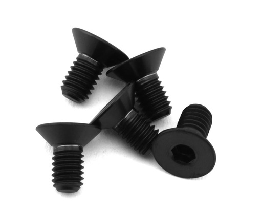 [XCE-0121.6] eXcelerate Titanium Flat Head Screw (Black) (5) (3x6mm)