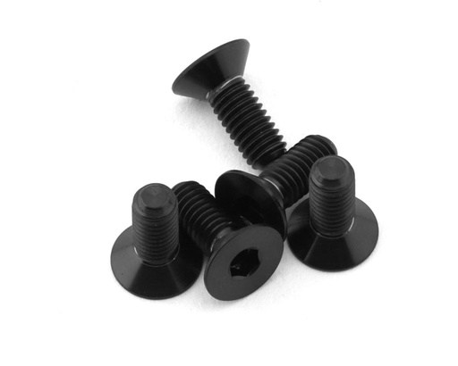 [XCE-0121.8] eXcelerate Titanium Flat Head Screw (Black) (5) (3x8mm)