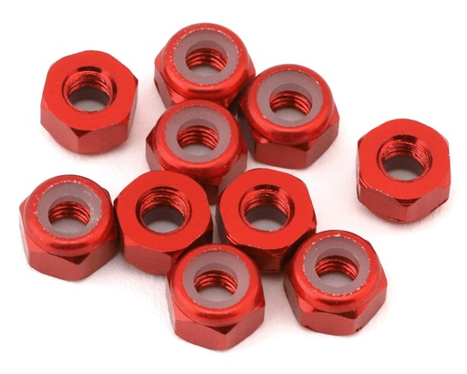 [XCE-0142.1] eXcelerate 3mm Aluminum Lock Nuts (Red) (10)