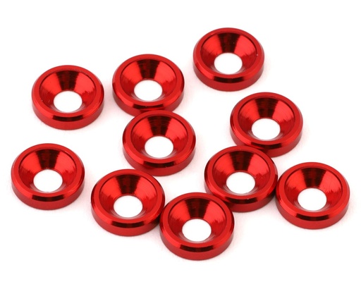 [XCE-0143.1] eXcelerate 3mm Countersunk Washers (Red) (10)