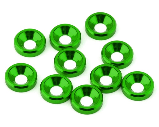[XCE-0143.12] eXcelerate 3mm Countersunk Washers (Green) (10)
