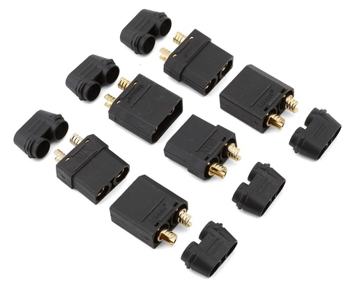 [XCE-0160] eXcelerate XT90 Connector Set (Black) (3 Male/3 Female)