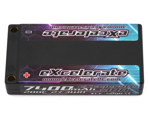 [XCE-4000] eXcelerate ION 1S Hardcase 200C LiPo Battery (3.7V/7400mAh) w/5mm Bullets