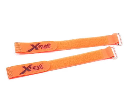 [XTR2200] Xtreme Racing 1" x 12" Battery Straps (Orange) (2)