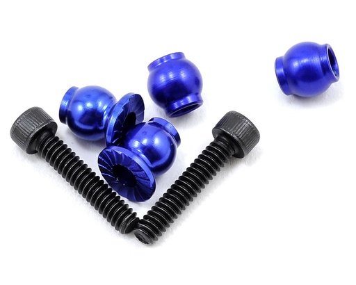 [JCO2265-1] JConcepts Aluminum Serrated Shock Bottom Pivot Ball Set (Blue)