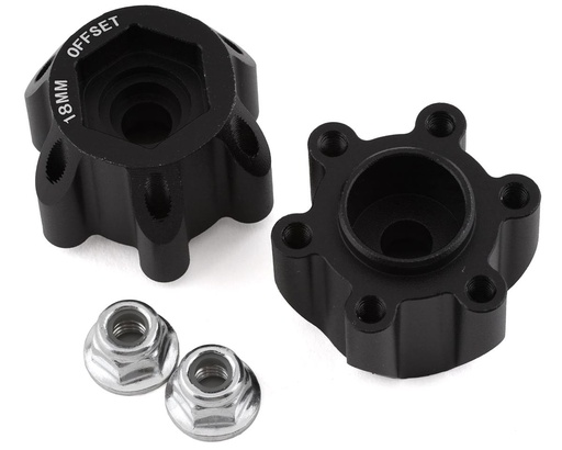 [JCO2402] JConcepts Tribute 12mm Aluminum Hex Adaptor (Black) (2) (18mm Offset)