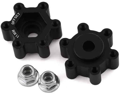 [JCO2403] JConcepts Tribute 12mm Aluminum Hex Adaptor (Black) (2) (11mm Offset)