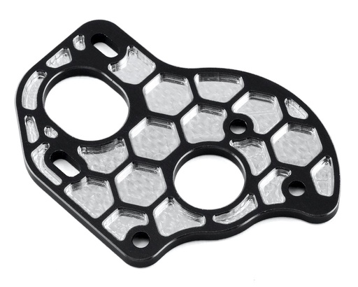 [JCO2408-2] JConcepts B6.1/B6.1D Aluminum "3 Gear" Layback Honeycomb Motor Plate (Black)