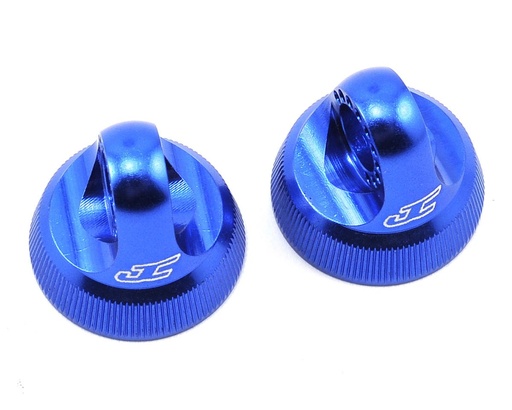 [JCO2490-1] JConcepts Fin Aluminum 12mm V2 Shock Cap (Blue) (2)