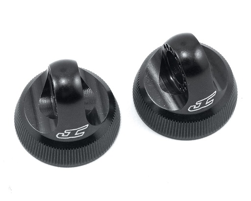[JCO2490-2] JConcepts Fin Aluminum 12mm V2 Shock Cap (Black) (2)