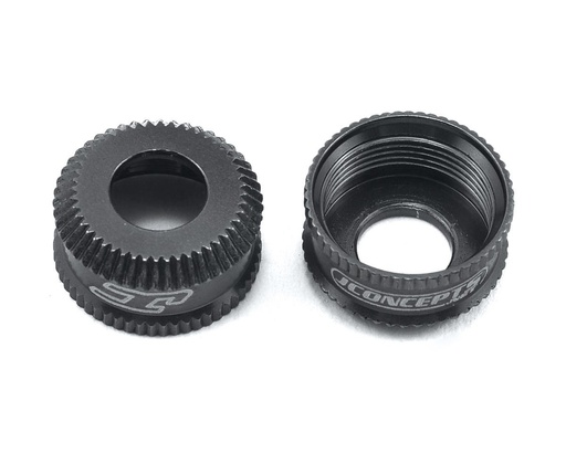 [JCO2492-2] JConcepts Fin Aluminum VCS Shock Bottom Cap (Black) (2)