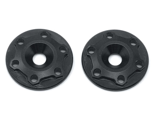 [JCO2579-2] JConcepts Aluminum B6/B6D "Finnisher" Wing Buttons (Black) (2)