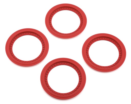 [JCO2651-7] JConcepts Tribute Monster Truck Wheel Mock Beadlock Rings (Red) (4)