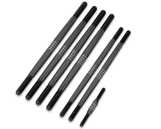 [JCO2675-2] JConcepts Tekno NT48 2.0 Fin Titanium Turnbuckle Set (Black) (7)