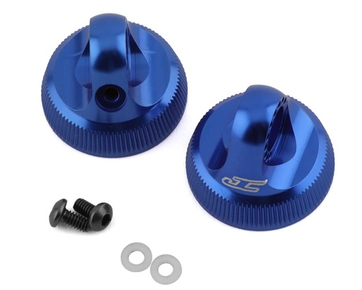 [JCO2701-1] JConcepts Team Associated Fin Aluminum 13mm Shock Cap (Blue) (2)
