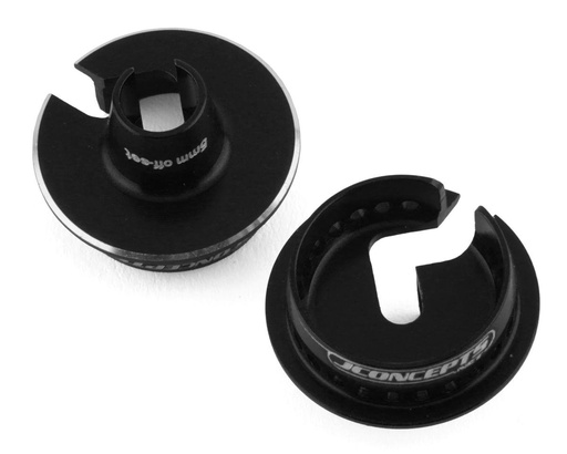 [JCO2703-2] JConcepts Team Associated Fin Aluminum 13mm Shock Spring Cups (Black) (5mm Offset)