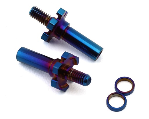 [JCO2827-1] JConcepts RC10B7/RC10B7D Adjustable Titanium Front Axle (Blue) (2)