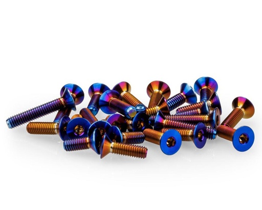 [JCO2996-1] JConcepts Team Associated B6.4 Titanium Lower Screw Set (26) (Blue/Purple/Gold)