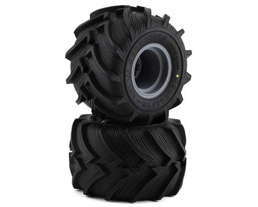 [JCO3084-4099] JConcepts Fling Kings Pre-Mounted Monster Truck Tires (Silver) (2) (Yellow)