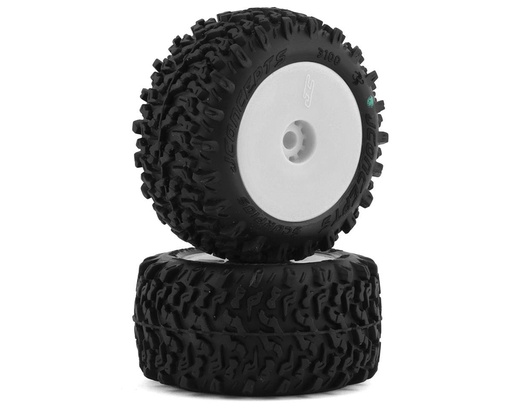 [JCO3100-1221] JConcepts Mini-B/Mini-T Scorpios Pre-Mounted Rear Tires (White) (2) (Green)