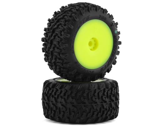 [JCO3100-2221] JConcepts Mini-B/Mini-T Scorpios Pre-Mounted Rear Tires (Yellow) (2) (Green)