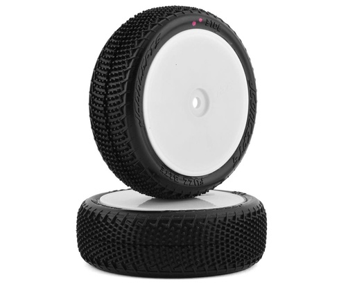 [JCO3108-101011] JConcepts Fuzz Bite LP 2.2" Pre-Mounted 4WD Front Buggy Carpet Tires (White) (Pink)