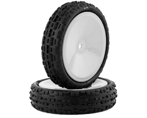 [JCO3137-101011] JConcepts Swaggers 2.2" Pre-Mounted 2WD Front Buggy Carpet Tires (White) (2) (Pink)