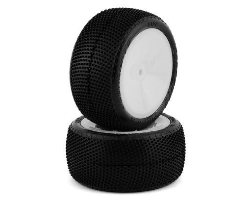 [JCO3152-101021] JConcepts Fuzz Bite LP 2.2" Pre-Mounted Rear Buggy Carpet Tires (White) (2) (Pink)