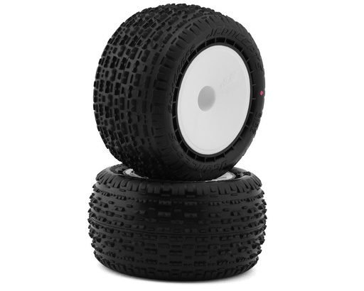 [JCO3162-101091] JConcepts Swaggers 2.2" Pre-Mounted Stadium Truck Tires (White) (2) (Pink)