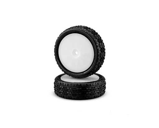 [JCO3166-101011] JConcepts Swagger 2.2" Pre-Mounted 4WD Front Buggy Carpet Tires (White) (2) (Pink)