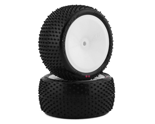 [JCO3167-101021] JConcepts Nessi 2.2" Pre-Mounted Rear Buggy Carpet Tires (White) (2) (Pink)