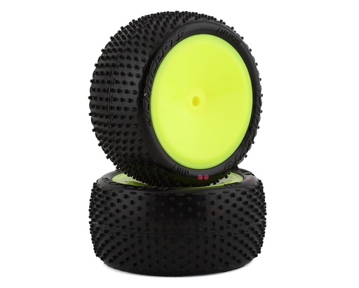 [JCO3167-201021] JConcepts Nessi 2.2" Pre-Mounted Rear Buggy Carpet Tires (Yellow) (2) (Pink)