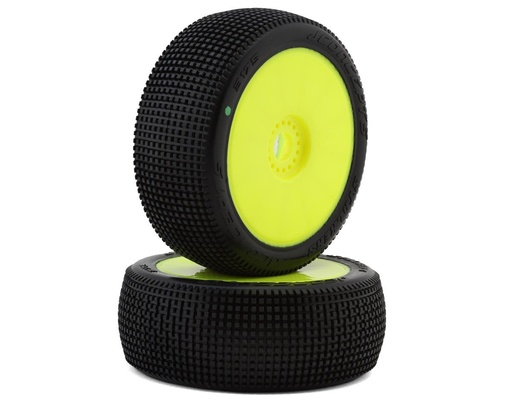 [JCO3175-22] JConcepts Stalkers 1/8 Pre-Mounted Buggy Tire (2) (Yellow) (Green)