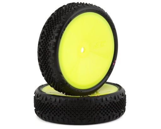 [JCO3181-201011] JConcepts Pin Swag Slim 2.2" Pre-Mounted 2WD Front Buggy Carpet Tires (Yellow) (Pink)
