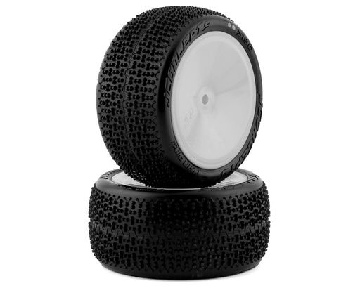 [JCO3190-101021] JConcepts Twin Pins 2.2" Pre-Mounted Rear Buggy Carpet Tires (White) (2) (Pink)