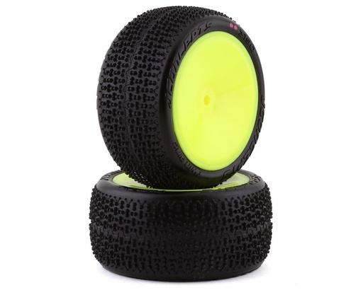 [JCO3190-201021] JConcepts Twin Pins 2.2" Pre-Mounted Rear Buggy Carpet Tires (Yellow) (2) (Pink)