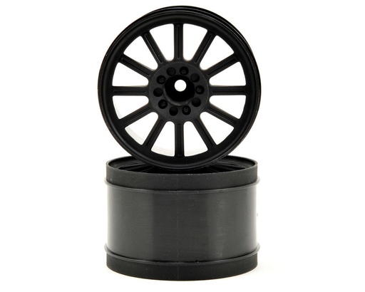[JCO3340B] JConcepts 12mm Hex Rulux 2.8" Front Wheel (2) (Black)