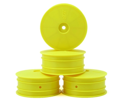 [JCO3349Y] JConcepts 9.5mm Hex Mono 2.2 4WD Front Buggy Wheels (4) (B44.2) (Yellow)