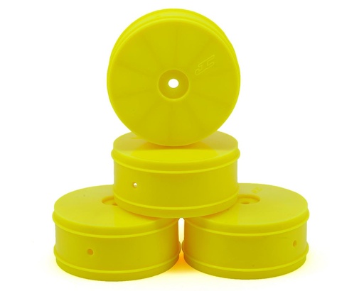 [JCO3367Y] JConcepts 12mm Hex Bullet 60mm 4WD Front Buggy Wheels (4) (22-4) (Yellow)