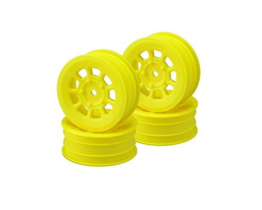 [JCO3397Y] JConcepts 9 Shot 2.2 Dirt Oval Front Wheels (Yellow) (4) (B6.1/XB2/RB7/YZ2)